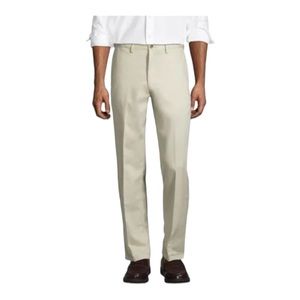 Lands' End Men's Comfort Waist No Iron Chino Pants - Light Stone - size 38 NEW